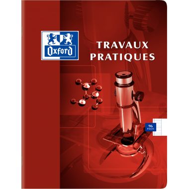 Cahier de travaux pratiques OXFORD, piqûre 96 pages, format 17x22 cm, seyès 90g / dessin 120g