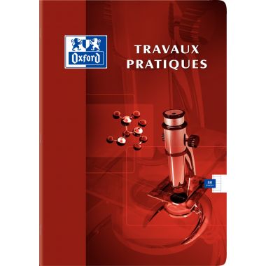 Cahier de travaux pratiques OXFORD, piqûre 80 pages, format A4, seyès 90g / dessin 120g