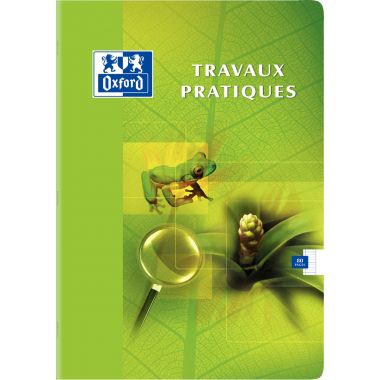Cahier de travaux pratiques OXFORD, piqûre 80 pages, format A4, seyès 90g / dessin 120g