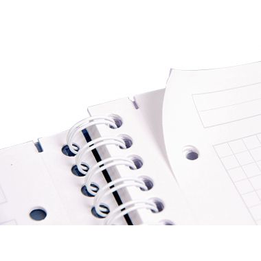 Cahier à reliure intégrale EVOLUTIV'BOOK 240 pages perforées, format A4+, quadrillé 5x5
