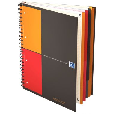 Cahier à reliure intégrale FILINGBOOK format A4+ quadrillé 5x5, 200 pages perforées