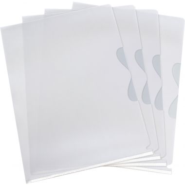 Paquet de 10 pochettes coin en PVC 14/100ème, incolore