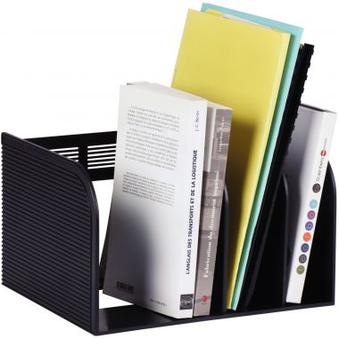 Porte-catalogue OPTIMO 3 compartiments noir