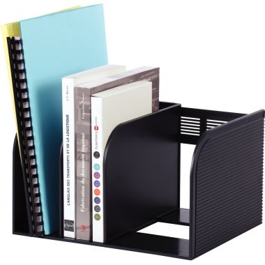 Porte-catalogue OPTIMO 3 compartiments noir