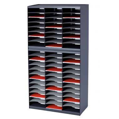 Trieur à courrier 36 cases gris/anthracite