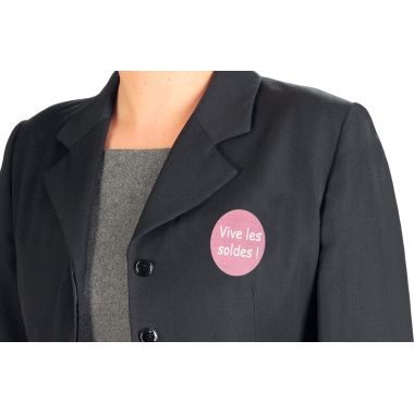 Boîte de 240 étiquettes badges adhésifs ronds Ø51mm blanc