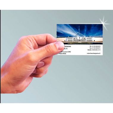 Paquet de 250 cartes de visite blanches 85x54mm laser 220g