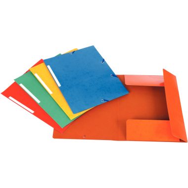 Lot de 5 chemises 3 rabats à élastiques, coloris assortis