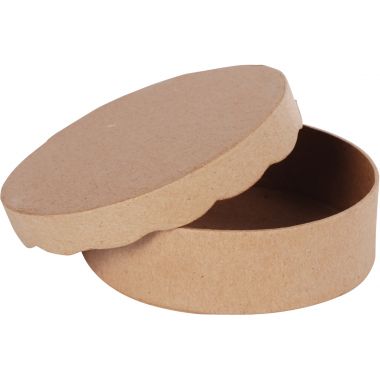Lot de 8 boites rondes fantaisie diamètre 11 cm