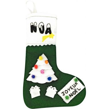 Lot de 10 chaussettes de Noël en feutrine
