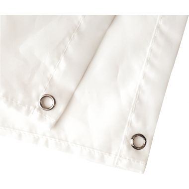 Bannière en polyester blanc 130 x 62 cm