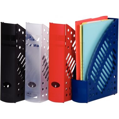 Porte-revues en polystyrène ajouré rouge