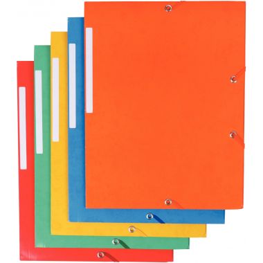 Lot de 5 chemises 3 rabats à élastiques, coloris assortis