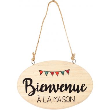 Lot de 5 plaques de porte en bois
