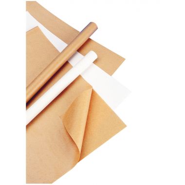 Paquet de 25 feuilles kraft 60g 1x0,70m blanches