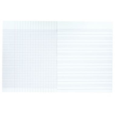 Cahier piqué musique et chant 48 pages, format 17x22 cm, seyès / portées, papier 70g