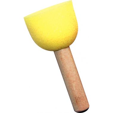 Lot de 30 pochoirs ronds, manche en bois, embout en mousse