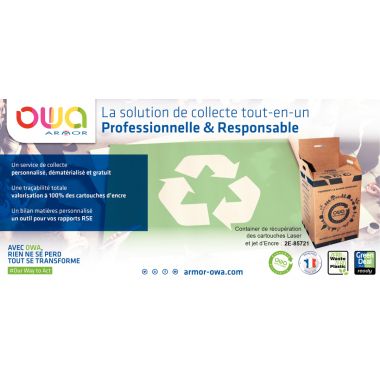 Carton de collecte Owa & Armor des cartouches usagées jet d'encre & laser