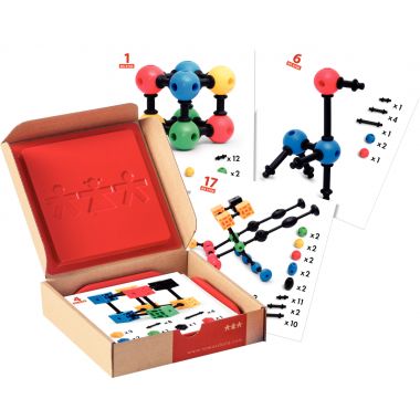 Boite de 24 fiches d'activités pour le jeu de construction 3D Connect 12381