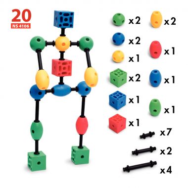 Boite de 24 fiches d'activités pour le jeu de construction 3D Connect 12381