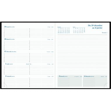 Exacompta - Agenda semainier Espace22 Barbara 18,5X22,5cm noir - 224721E