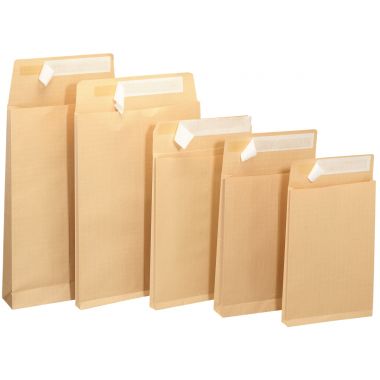 La Couronne- Paquet de 50 pochettes kraft armé 280x375mm soufflet 70mm bande siliconée - 501731