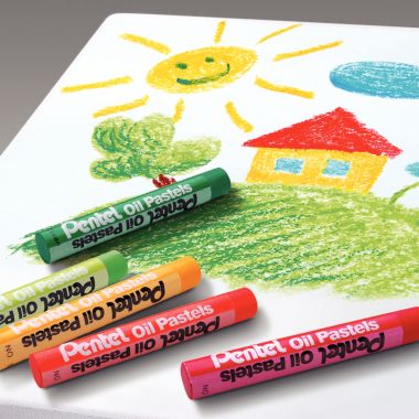 Boîte de 12 pastels à l'huile 8mm