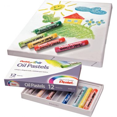 Boîte de 12 pastels à l'huile 8mm