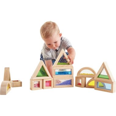 Boîte de 16 blocs sensory formes assorties