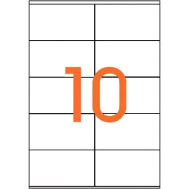 Boîte de 1000 étiquettes multi-usages blanches 105x57mm