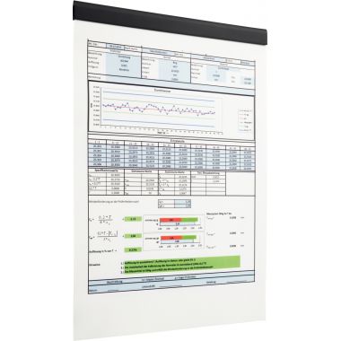 Sachet de 5 pinces d'affichage adhésif Durafix Rail 210mm