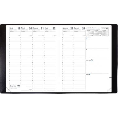 Quo Vadis - Agenda semainier Président 21X27cm noir - 016066Q