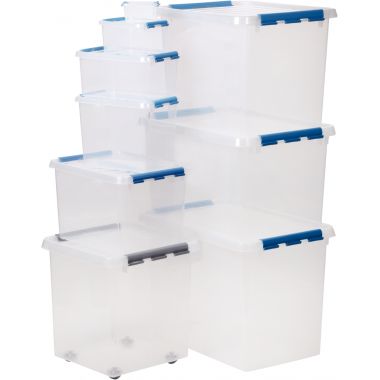 Boite de rangement QLINE 72L transparente
