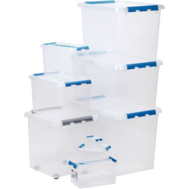 Boite de rangement QLINE 72L transparente