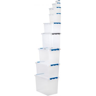 Boite de rangement QLINE 72L transparente