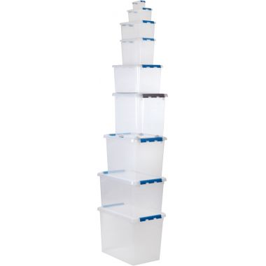 Boite de rangement QLINE 72L transparente