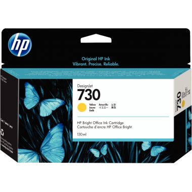 HP 730 cartouche d'encre jaune authentique (P2V64A)