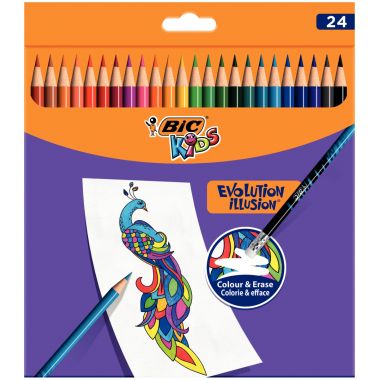 Étui de 24 crayons de couleur Illusion assortis