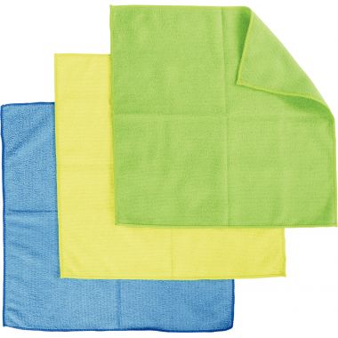 Paquet de 5 lavettes microfibres bleues