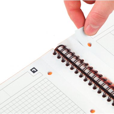 Cahier-trieur à reliure intégrale ORGANISERBOOK format A4+ ligné 6 mm, 160 pages perforées