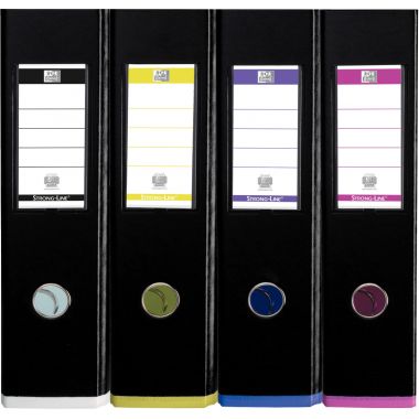 Oxford Lot de 10 classeurs à levier MY COLOUR pour format A4, dos 8 cm, noir - 100023639