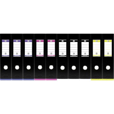 Oxford Lot de 10 classeurs à levier MY COLOUR pour format A4, dos 8 cm, noir - 100023639