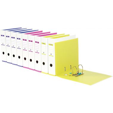 Oxford Lot de 10 classeurs à levier MY COLOUR pour format A4, dos 8 cm, blanc - 100023638