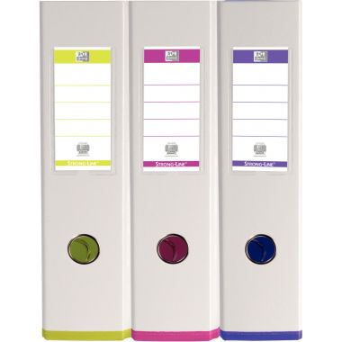 Oxford Lot de 10 classeurs à levier MY COLOUR pour format A4, dos 8 cm, blanc - 100023638