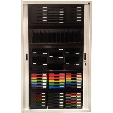 Module 10 tiroirs MODULO noir/arlequin