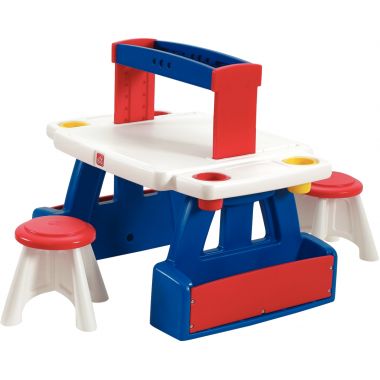 Bureau double + 2 tabourets