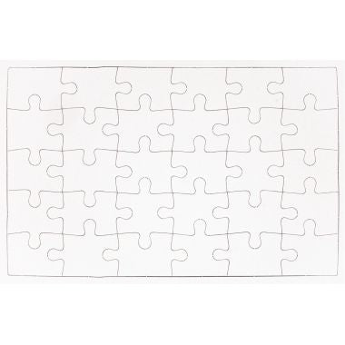 Lot de 10 puzzles blancs 30 pièces à décorer