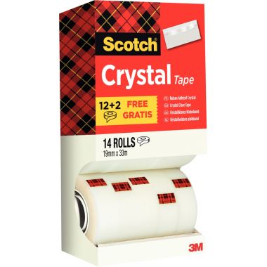 Tour de 14 rouleaux adhésifs Crsital 19mmx33m