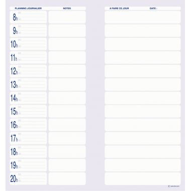Carnet de 120 programmes à faire ce jour