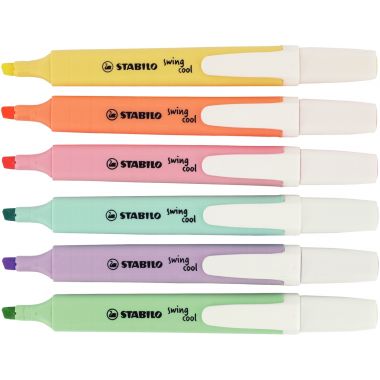 Pochette de 6 surligneurs Swing Cool pastels